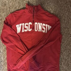 Wisconsin Red Quarter-Zip Pullover